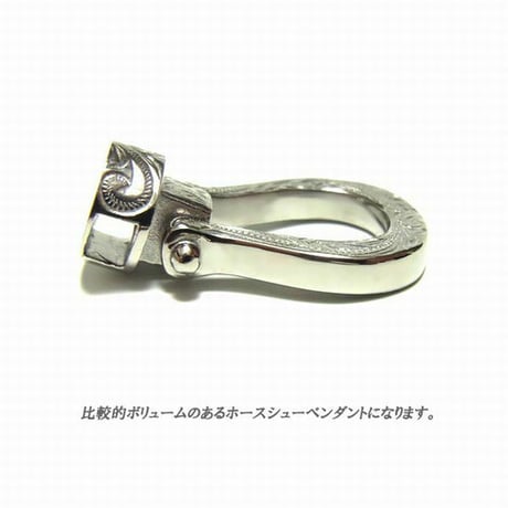 ハワイアンジュエリー ネックレス ホースシュー 馬蹄 スクロール K14コーティング サージカルステンレス メンズ レディース インスタ アクセサリー gps81095
