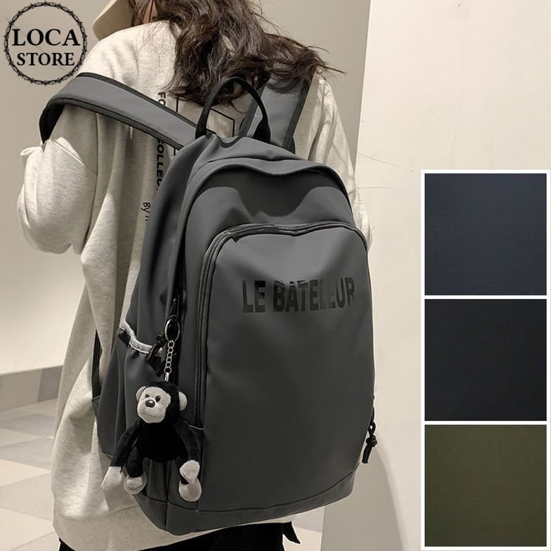 3カラー】 サルのぬいぐるみ付き バックパック リュック