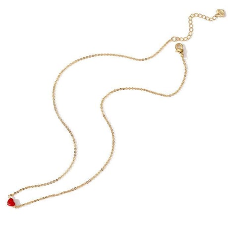 ネックレス レディース ハート ゴールド 合金 金メッキ シンプル ペンダント パーティー 人気 アクセサリー ジュエリー 可愛い かわいい チェーン付 (DTC-558392617452)