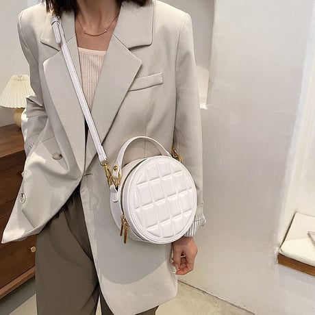 サークルバッグ ショルダーバッグ ハンドバッグ 丸型 ミニバッグ サブバッグ 肩掛け 斜め掛け かわいい シンプル レトロ DTC-638271097114
