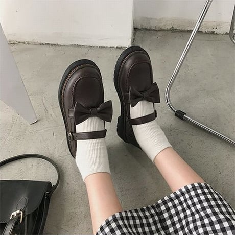 ローファー 22.5～24.5cm 取り外し可能 リボン ベルト ストラップ 靴 フラットシューズ ローヒール 歩きやすい 韓国ファッション レディース かわいい DTC-625604002955