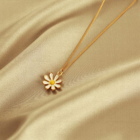 デイジー ネックレス 花 フラワー チェーン付き ゴールド 韓国アクセサリー ペンダント 合金 シンプル 人気 アクセサリー DTC-616331272810