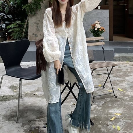 2点セット 単品購入可 ビスチェ ロングカーディガン ホルターネック タッセル シアー  Vネック 刺繍 レトロ 韓国ファッション レディース 大人可愛い ガーリー DTC-769545362419