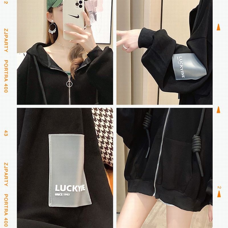 袖ロゴ ボア パーカー 韓国 カジュアル オーバーサイス n116 3coror♡裏ボア付きカジュアルロゴパーカー | loner select