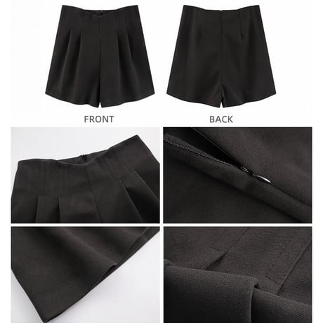 ショートパンツ ウール調 ハイウエスト ワイドパンツ ワイドレッグパンツ レトロ 韓国ファッション レディース 大人可愛い ガーリー カジュアル DTC-659111554810