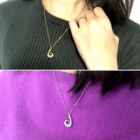 ハワイアンジュエリー ネックレス 金属アレルギー対応 フィッシュフック サファイア ルビー ステンレス メンズ レディース アクセサリー インスタ Gps81026-27