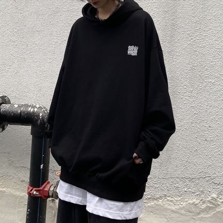 ユニセックス パーカー プルオーバー バックプリント 裏起毛 プラスベルベット オーバーサイズ 韓国ファッション メンズ レディース カジュアル ストリート系 DTC-660142335806