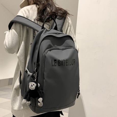 【3カラー】 サルのぬいぐるみ付き バックパック リュック リュックサック 防水 レトロ 韓国ファッション メンズ レディース カジュアル DTC-633963144688