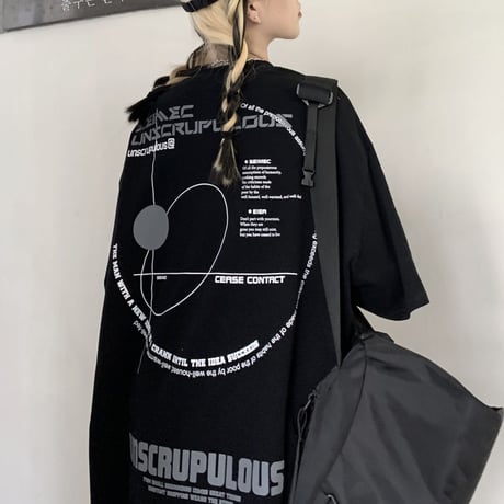 ユニセックス Tシャツ 半袖 ラウンドネック オーバーサイズ 韓国ファッション メンズ レディース トップス 大きめ カジュアル ストリートファッション DTC-638006904577