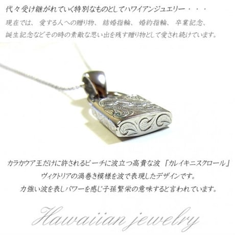 【ハワイアンジュエリー / HawaiianJewelry】ペンダント パドロック 南京錠 ネックレス 金属アレルギー対応 プルメリア スクロール サージカルステンレス gps8798