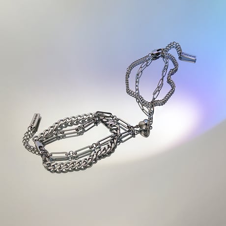 磁石で一つのハートになる ペア ブレスレット 金属アレルギー対応 磁石 ハート チェーン マグネット シンプル チタン カップル アクセサリー DTC-651230101287