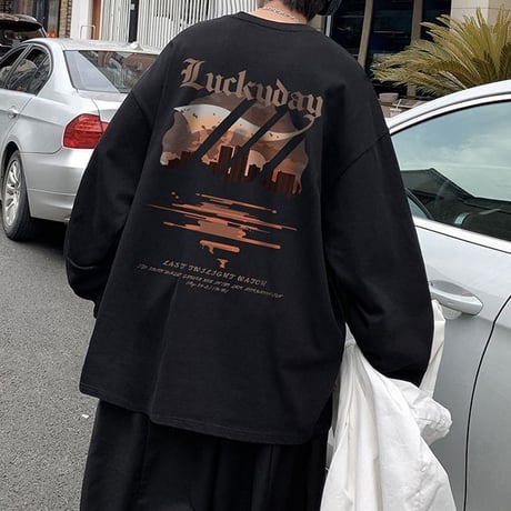 【3カラー】 ユニセックス Tシャツ 長袖 オーバーサイズ ロンT 韓国ファッション メンズ レディース カジュアル 韓国ストリートファッション DTC-683267574121