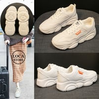 【2カラー】 ソールにクマ ダッドスニーカー 韓国ファッション レディース 厚底 スニーカー かわいい インスタ映え DTC-585732846114
