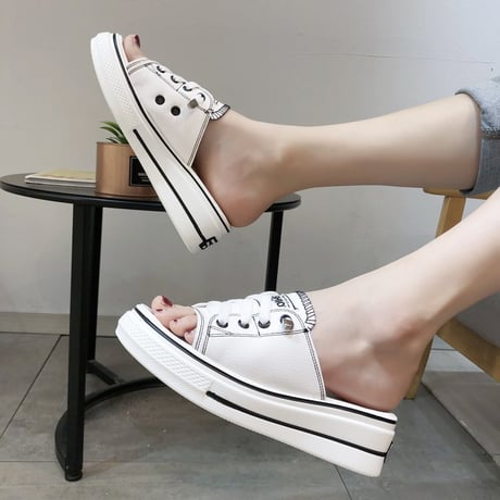 スポーツサンダル 厚底 スポサン キャンパス 5.0cm スリッパ 韓国ファッション レディース サンダル フラットサンダル 厚底サンダル フラット かわいい 歩きやすい 618069420775