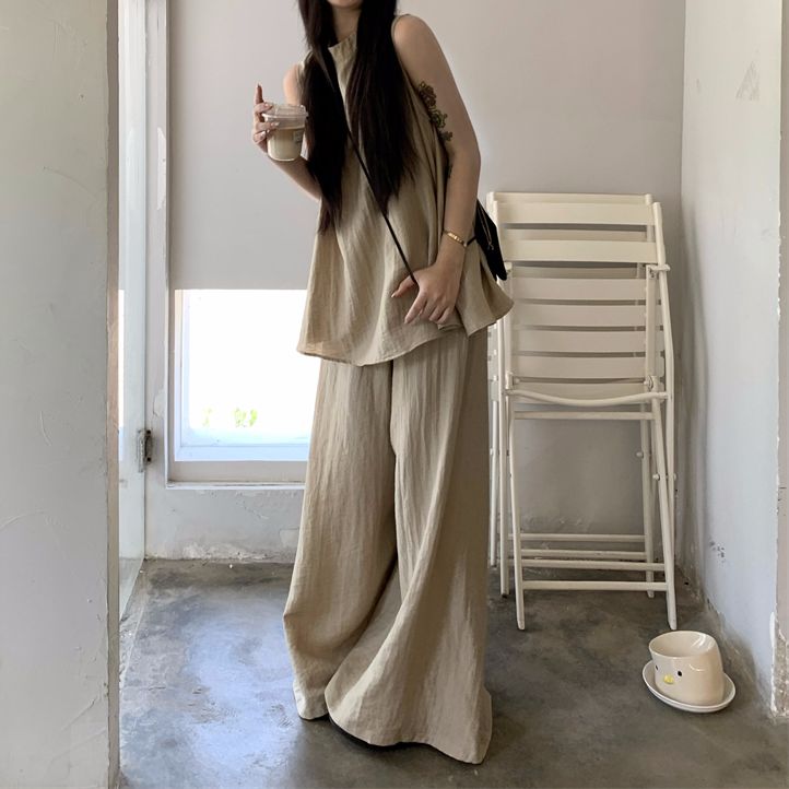 リゾート風 セットアップ ノースリーブ パンツ 2点 fit=scale-down,w=1200