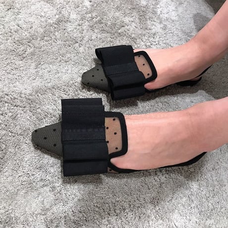 レディース ドット柄メッシュフラットサンダル ゴムストラップ バックストラップ 歩きやすい 疲れない 韓国ファッション (DCT-584384168493)