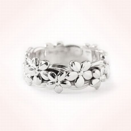 ハワイアンデザイン リング 指輪 花 プリメリアレディース メンズ メッキ K14ローズゴールド 銅 アクセサリー DTC-a570006459084