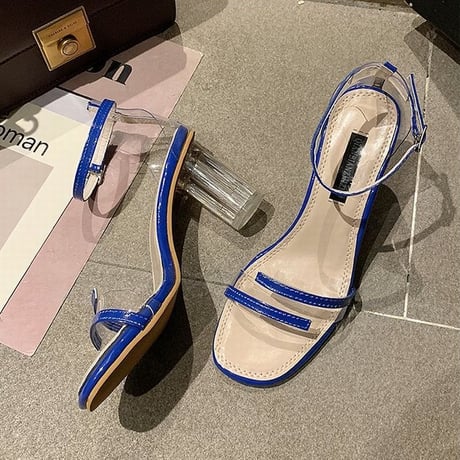 サンダル クリアヒール 7cm アンクルストラップ 韓国ファッション レディース ストラップ パンプス キュート 痛くない かわいい 靴 歩きやすい 591555737757