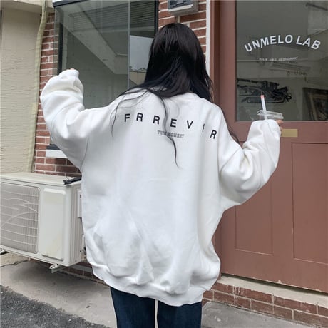 トレーナー うさぎ ラビット スウェット 厚手 オーバーサイズ 長袖 ゆったり レトロ 韓国ファッション レディース 大人可愛い ガーリー カジュアル DTC-659139065147
