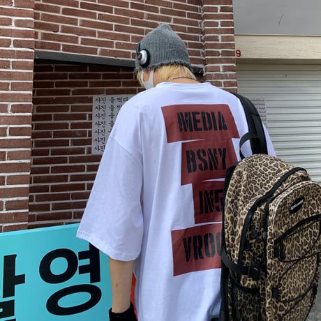 ユニセックス tシャツ レタープリント コットン オーバーサイズ 韓国ファッション メンズ レディース トップス ゆったり カジュアル ストリートファッション DTC-638898835596