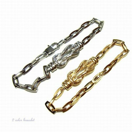ハワイアンジュエリー バングル ブレスレット イエローゴールド スチールシルバー インスタ メンズ レディース ペア (gbs8137)