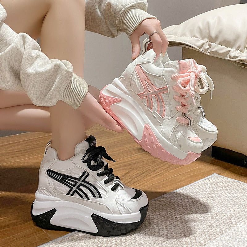 厚底スニーカー ダッドスニーカー 22.0～24.5cm インヒール