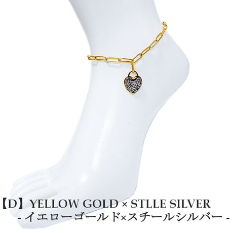 ハワイアンジュエリー アンクレット 金属アレルギー対応 ドックタグ ハート スクロール BOX サージカルステンレス アクセサリーインスタ Ank-gnsc-j4-8868
