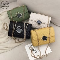 2WAY ショルダーバッグ キルティング チェーンストラップ 斜めがけ 韓国ファッション ミニバッグ ストラップ シンプル 肩掛け 鞄 PUレザー レトロ DTC-598523713037