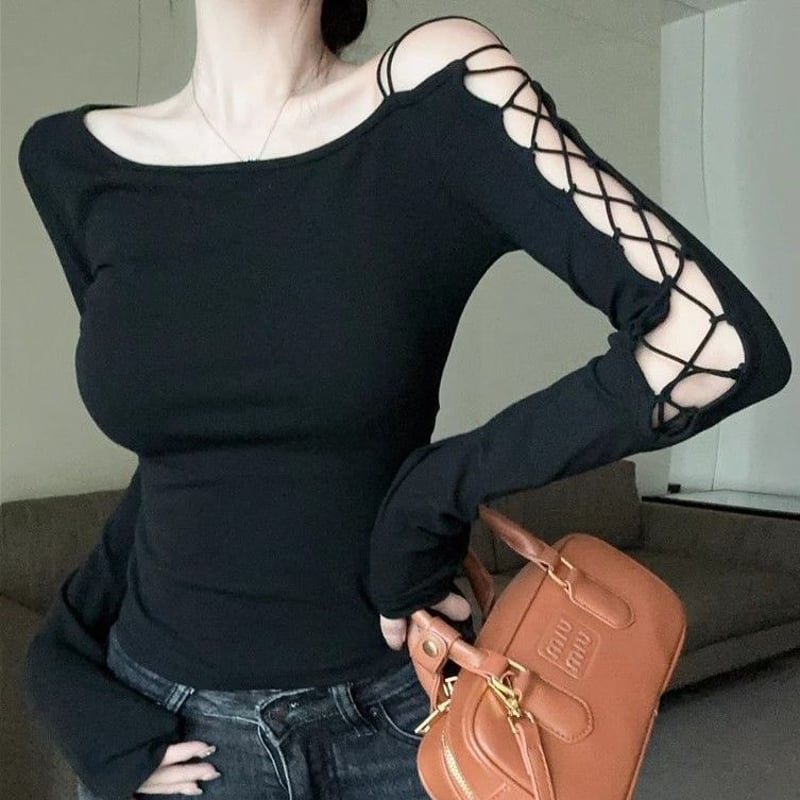 amomento ジッパー付きタイトフィット長袖トップス amomento ジッパー付きタイトフィット長袖トップス amomento