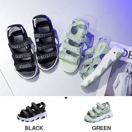 スポーツサンダル スポサン 5.5cm 厚底 韓国ファッション レディース サンダル フラットサンダル ベルト マジックテープ 厚底サンダル フラット かわいい 歩きやすい 617262292358