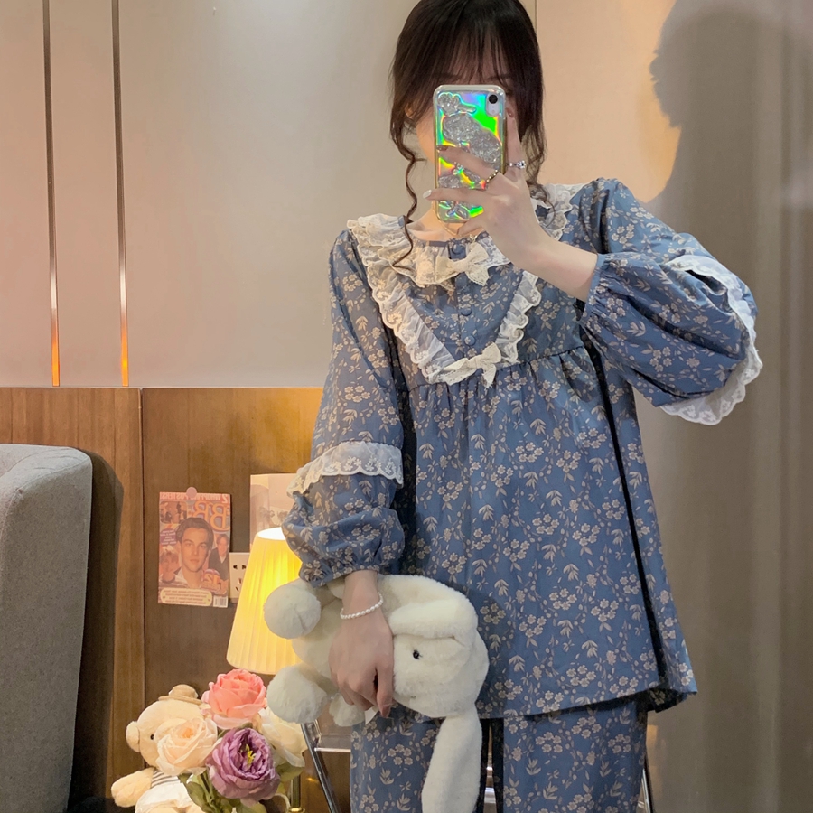 サエラ　ゴージャスフリルレースリボン花柄　パジャマ セット fit=scale-down,w=1200