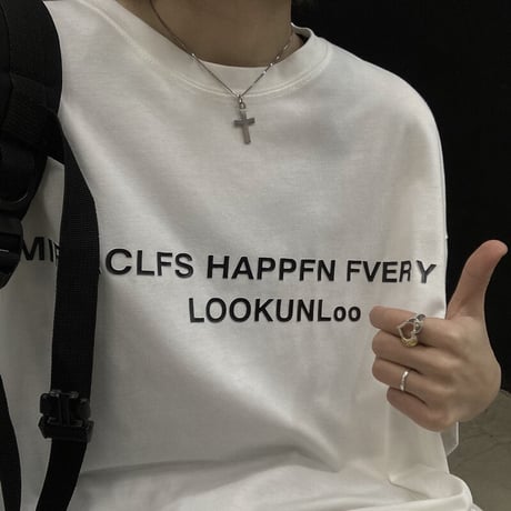 ユニセックス Tシャツ 半袖 ドロップショルダー ラウンドネック オーバーサイズ 韓国ファッション メンズ レディース トップス カジュアル ストリートファッション DTC-638055341572