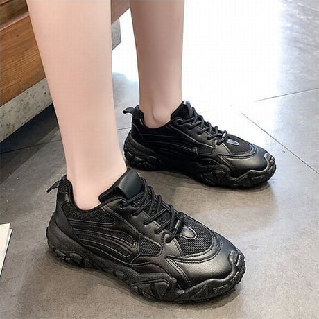 メッシュ スニーカー レースアップ 通気性 韓国ファッション レディース ダットスニーカー ダッドシューズ スポーツ 歩きやすい カジュアル 623483368883