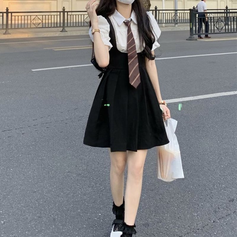 セットアップ 3点セット ネクタイ付き ブラウス ジャンパースカート