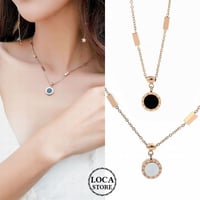 ネックレス レディース ローマ数字 ピンクゴールド シェル 金属アレルギー対応 チタン ステンレス シンプル ペンダント 人気 ジュエリー (DTC-571599592097)