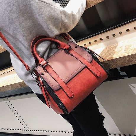 2way 大容量 ショルダーバッグ ハンドバッグ PUレザー バケットバッグ ハードバッグ 斜め掛け 肩掛け シンプル 鞄 レトロ DTC-559554160290