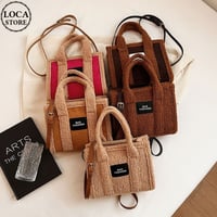 2wayバッグ ボアバッグ ショルダーバッグ ハンドバッグ もこもこ スクエア ミニバッグ 肩掛け 斜め掛け 鞄 レトロ 韓国ファッション レディース DTC-687315568190