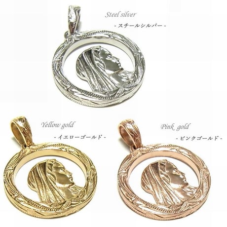 【HAWAIIANJEWELRY / ハワイアンジュエリー】 ネックレス マリア ペンダント メンズ レディース 金属アレルギー対応 サージカル ステンレス インスタ (gps81193)