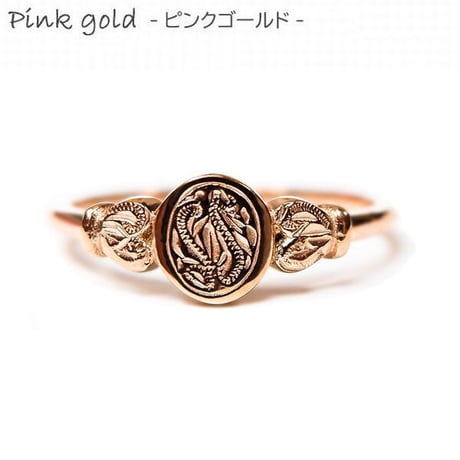 ハワイアンジュエリー リング 指輪 スクロール 波 金属アレルギー対応 メンズ レディース シンプル シルバー ゴールド ピンクゴールド インスタ (grs8717)
