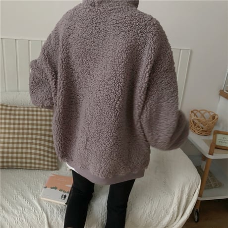 くま耳 ボアパーカー もこもこ パーカー 長袖 耳付き ポケット ボア トップス モコモコ 厚手 レトロ 韓国ファッション レディース 大人可愛い ガーリー DTC-655515206644