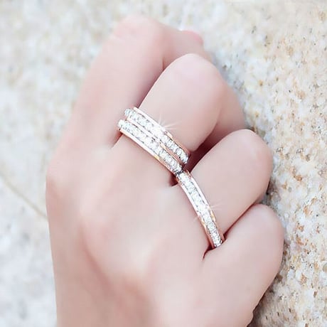 リング 指輪 キラキラ 金属アレルギー対応 レディース シルバー ゴールド ジルコニア アクセサリー チタン316L ジュエリー アクセ パーティー DCTA-849374804890