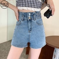 ハイウエスト デニムショートパンツ タイト デニム デニム短パン ショーパン ショートパンツ レトロ 韓国ファッション レディース 大人可愛い ガーリー カジュアル DTC-646974335441