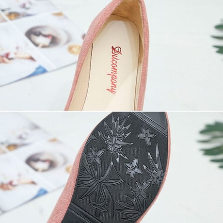 スエードタイプとPUタイプの2種類！パンプス フラットシューズ ぺたんこ 韓国ファッション レディース シンプル フラットパンプス シューズ キュート 歩きやすい 612410228613