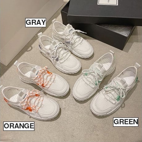メッシュ スニーカー 韓国ファッション レディース スニーカー メッシュシューズ フラットシューズ 通気性 かわいい 歩きやすい  カジュアル 618311540884