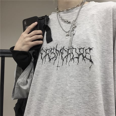 ユニセックス Tシャツ 半袖 メンズ レディース ダークホラー プリント オーバーサイズ 大きいサイズ ルーズ ストリート DTC-598850483866