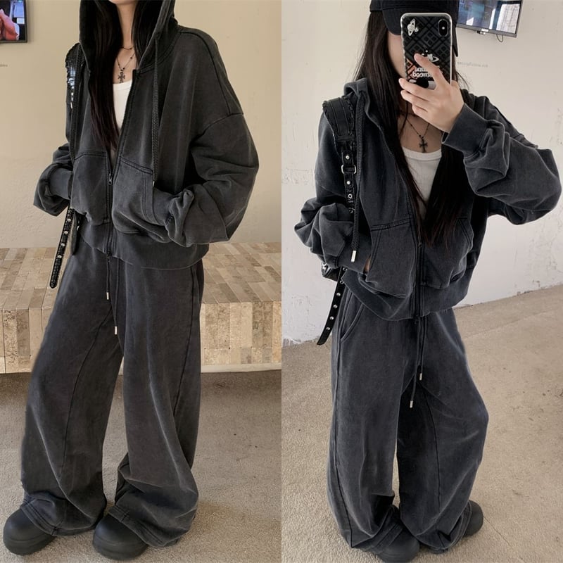 スウェット セットアップ 上下セット ジップアップ パーカー パンツ