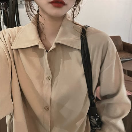 ブラウス シャツジャケット ショート丈 トップス ルーズ ゆったり 長袖 レトロ 韓国ファッション レディース 大人可愛い ガーリー DTC-654679410433