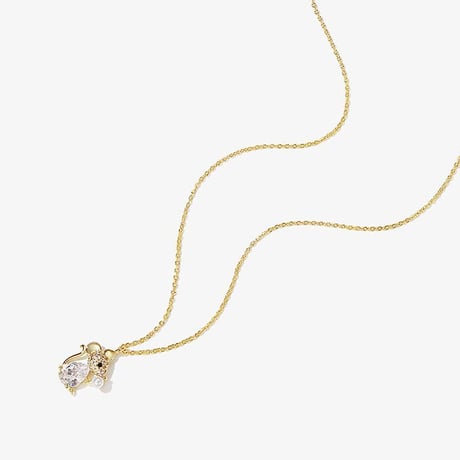 ネックレス キラキラ ねずみ 干支 チェーン付き スターリングシルバー 韓国アクセサリー ネズミ マウス CZ シルバー925 アクセサリー (DTC-606566946927)