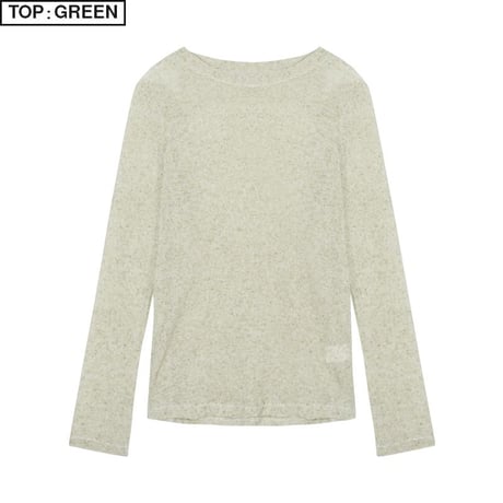 シアートップス パラシュートパンツ シアーTシャツ トップス ワイドパンツ ドローコード 長袖 セットアップ 韓国ファッション レディース 大人可愛い ガーリー DTC-768485999145