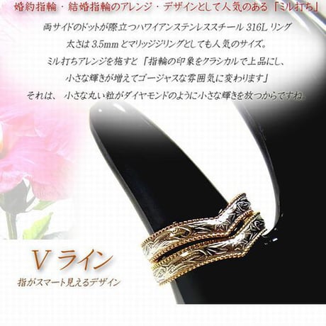 【ハワイアンジュエリー / HawaiianJewelry】 ステンレスリング/指輪 プリメリア カレイキニ スクロール ハート (grs8533)